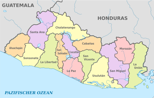 El Salvador administrative divisions de coloredsvg